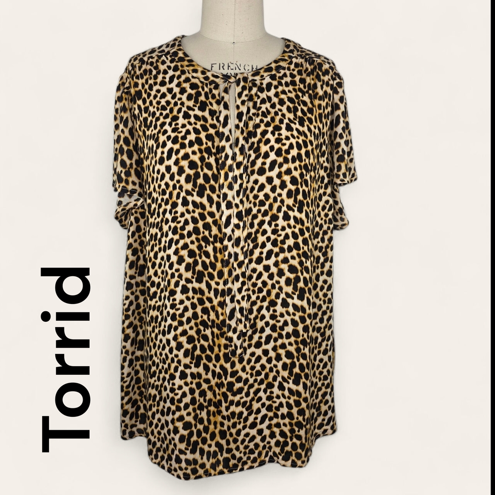 Torrid Leopard Print Blouse | Flowy Fit | Chic & Comfy Size 3X